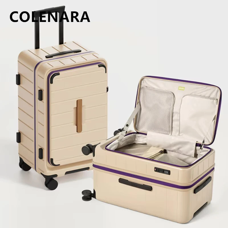 

COLENARA Travel Luggage Large Capacity Trolley Case Women's Boarding Box 20"24"26"30 Inch Student Password Box Cabin Suitcase