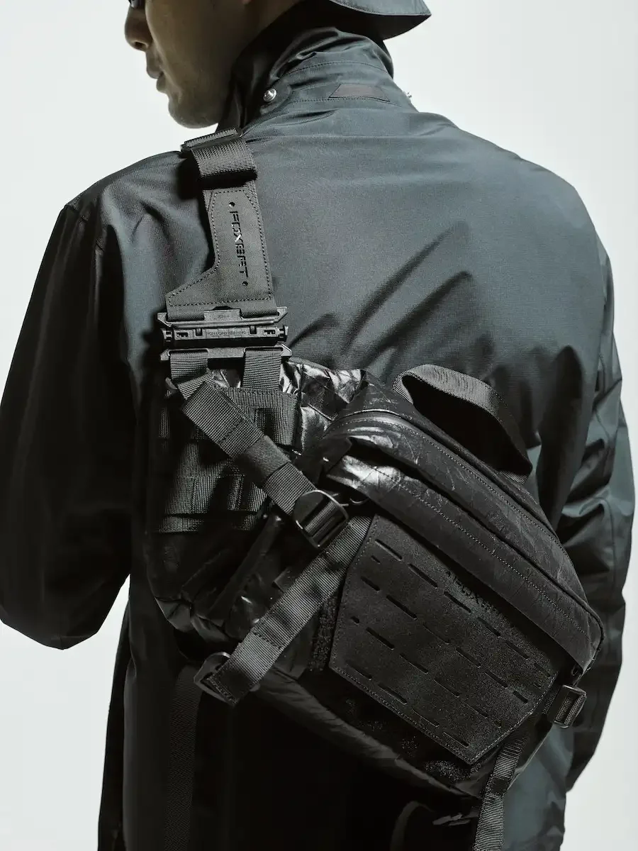 ​FOXBAT Raphael II Tactical Sling Bag – 8L Modular EDC Crossbody with HMS Harness & Airflow Tech​ LEG-19