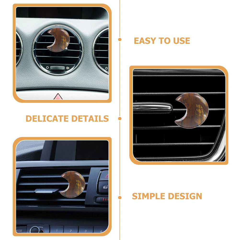

2Pcs Crystal Star Moon Dashboard Decorations Car Vent Clips Stone Air Outlet Accessories for Car Home Office