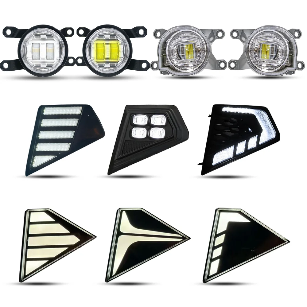 Upgrande 30W Led Fog Lights With Lens or White + Yellow DRL Bumper Daytime Running Lamp for Toyota Hilux High/ or Low Spec 2026