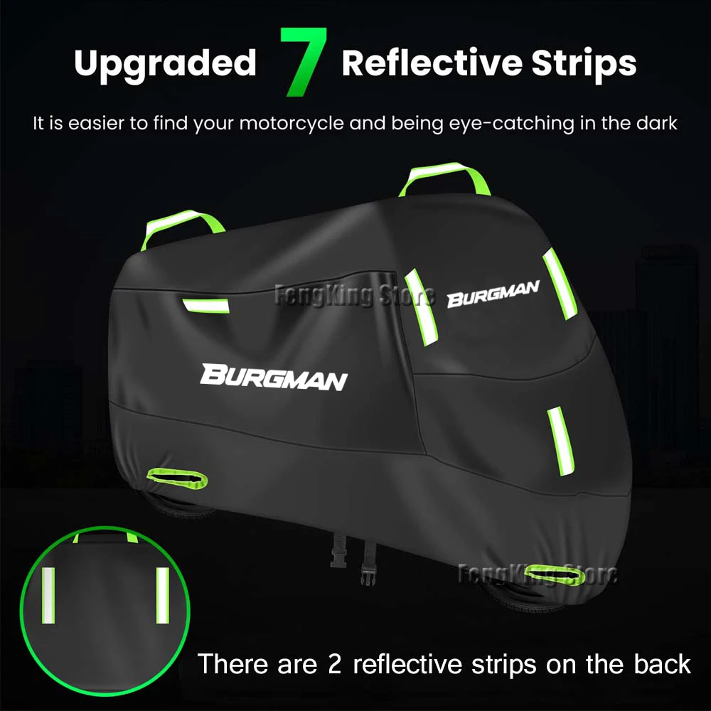 For SUZUKI Burgman 400 650 125 Motorcycle Cover UV Protective Dustproof Snowproof Outdoors Rain Motorcycle Waterproof Cover