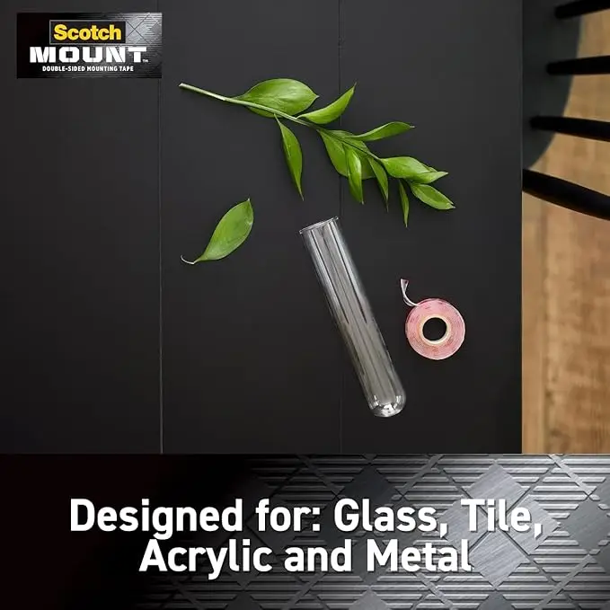 شريط سكوتش مزدوج الجوانب 3M، شريط تركيب شفاف 3M، للاستخدام الداخلي - لا حاجة إلى أدوات