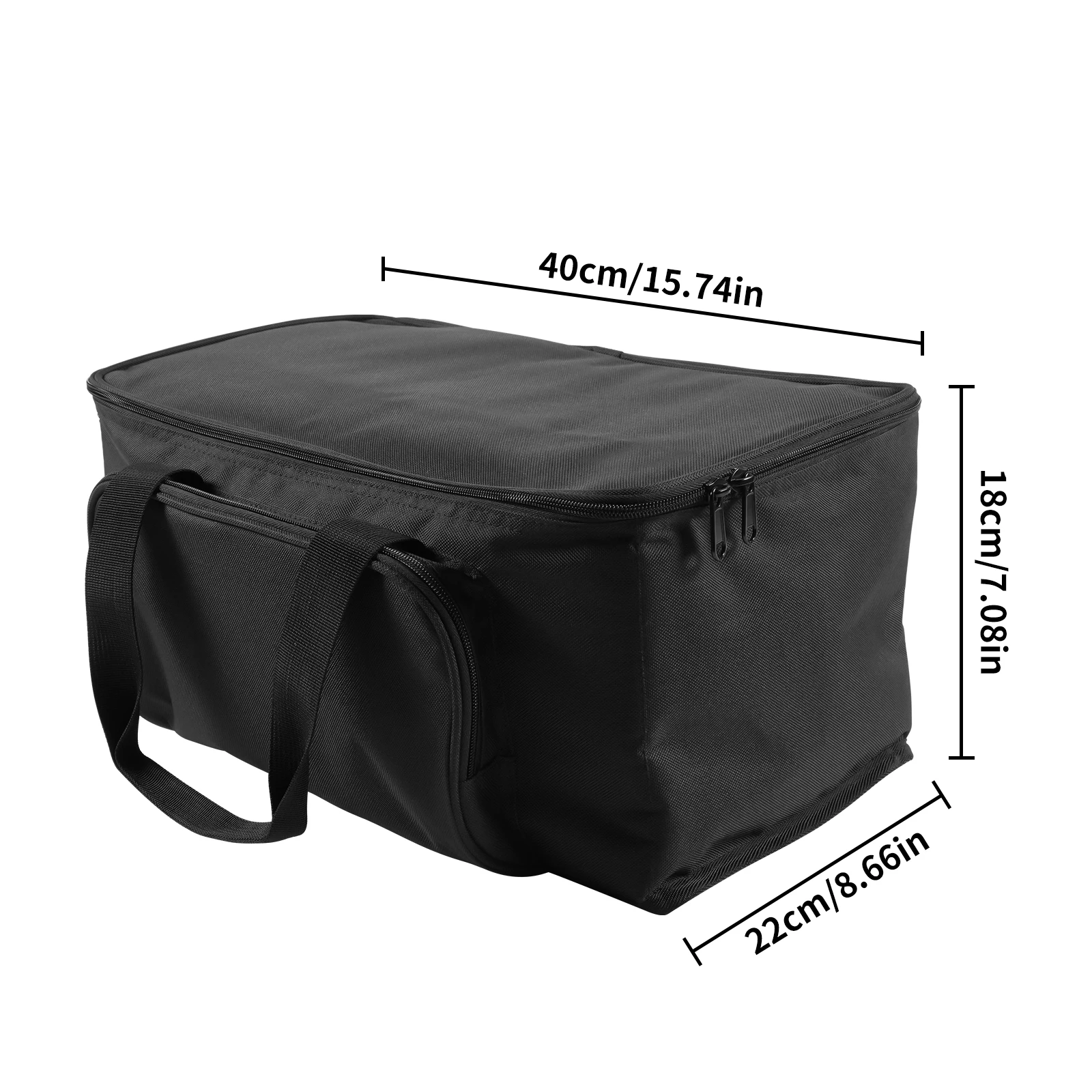 Par Spotlight Bag Padded Storage Bag 600D waterproof PVC+210D lining For 40*20*23.5CM 4 Pcs Par Lights Bag With Partition Black