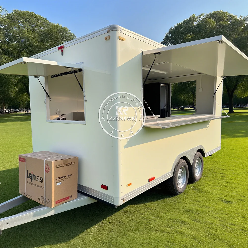 

Concession Catering Mobile Food Vending Trailer Coffee Shop Fully Equipped Mobile Snack Bar Beer Food Truck Cart For Sale