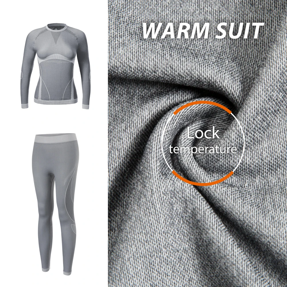 Santic Women\'s Cycling Underwear Sets Autumn Winter Quality Seamless Thermal Bicycle Clothing MTB Road Riding Biker Base Layer