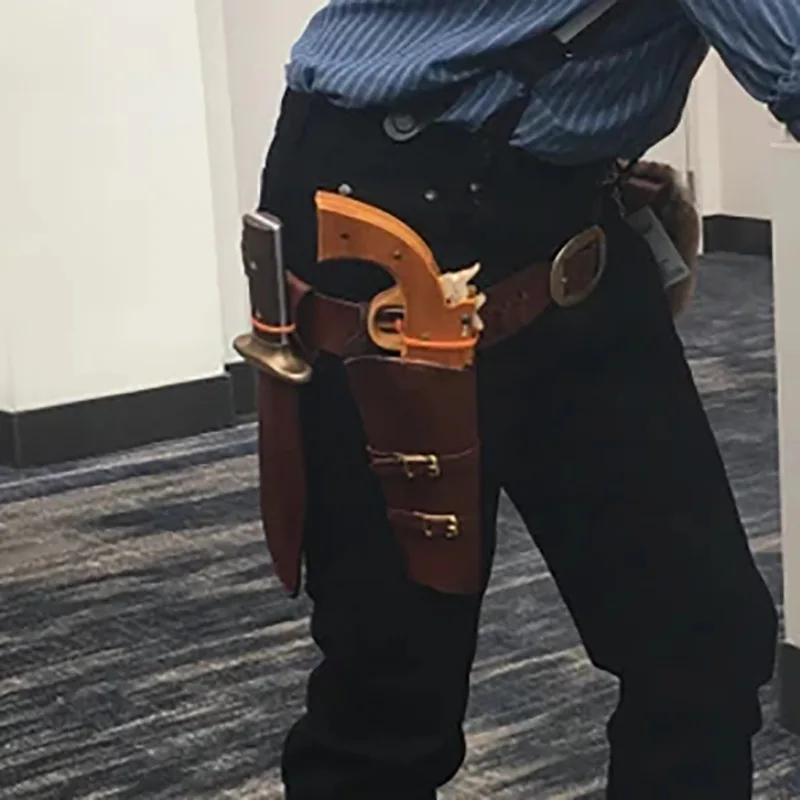 Fantasia de Arthur de Red Dead 2, Conjunto de Cinto de Cowboy Ocidental para Halloween