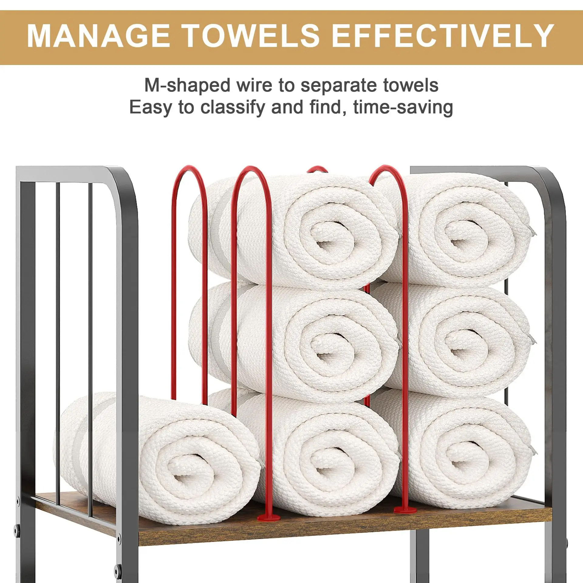 Cross-border Multi-layer Towel  Balcony Laundry Supplies Storage Rack Bathroom Finishing