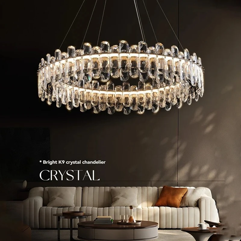 

Modern High-end Crystal LED Hanging Lamps French Luxury Ceiling Chandeliers Interior Home Restaurant Decor Suspension Lights