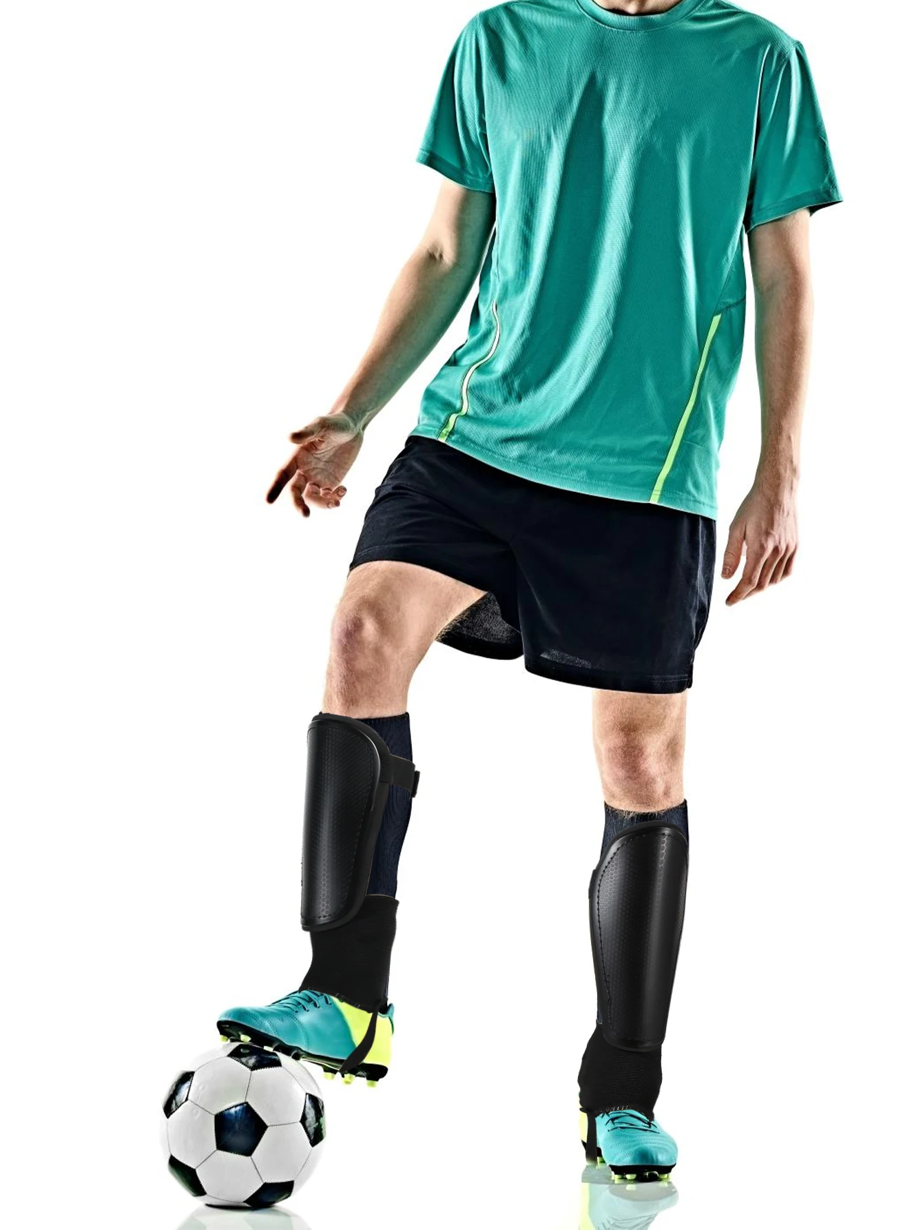 1 Pair Upgraded Soccer Shin Guards Sleeves Protection Gear For Boys Girls Soccer Games EVA Cushion