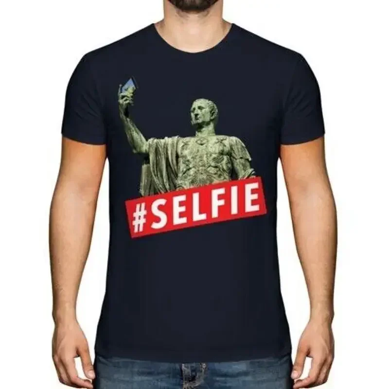 Gaius Julius Caesar Hashtag Selfie Men's T-Shirt Top Gift Historical History