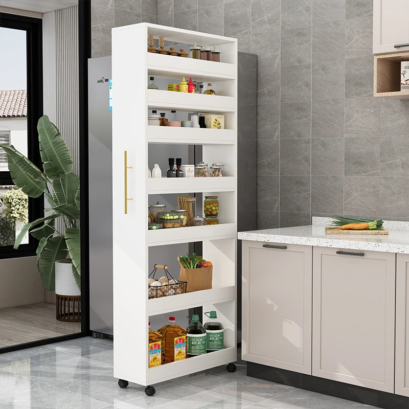 

15/20/25 cm crevice storage rack kitchen refrigerator crevice shelf narrow side cabinet side pull large capacity movable