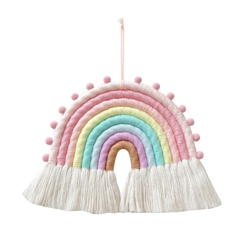 MacRame Rainbow Wall Hanging for Dorm Kid Room Decoraciones para hogar Baby Shower