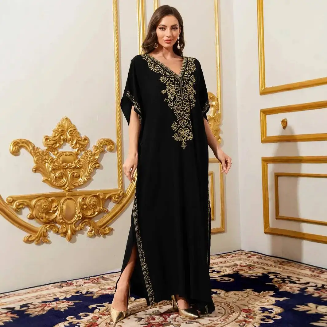 

Women's Clothing Arab Dubai Abaya Fashion Dress Evening Gown Embroidered Women's Robe Abaya Ramadan Dubai Luxury Islam Elegant