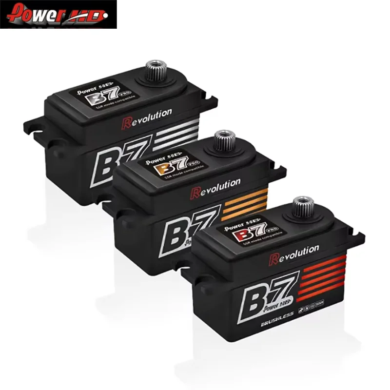 

Сервопривод Power HD B7 PRO RS Revolution с коротким корпусом, бесщеточный, с высокопрочными стальными шестернями, для радиоуправляемых моделей 1/10 (для дорог общего пользования/багги)