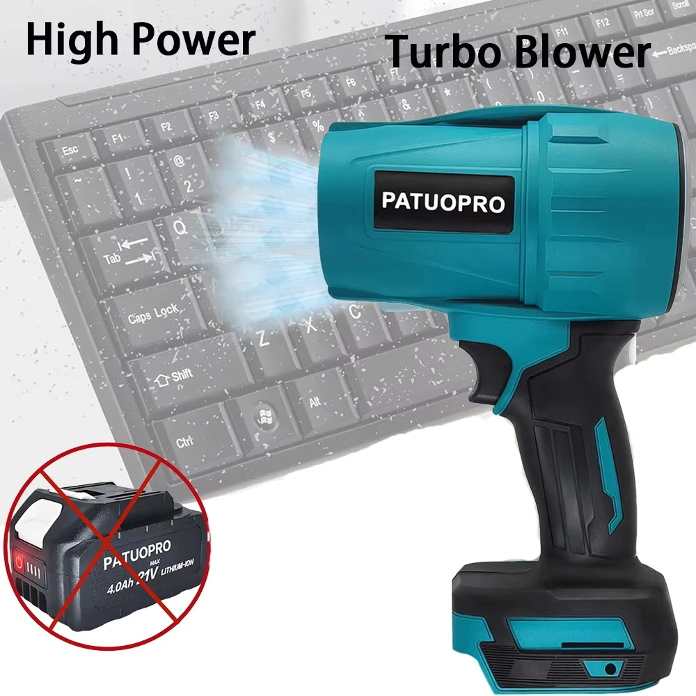 

Cordless High Power Violent Blowe Turbo Jet Fan Rechargeable Blowing Dryer Home Dust Blower For Makita 18V Battery(No Battery）
