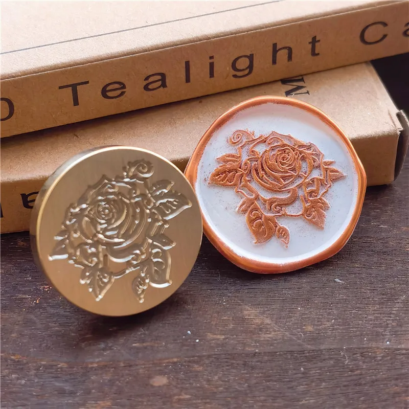 With love seal wax stamp Hydrangea Fox Rose Bee Tulip Wolf swan mermaid lily of the valley Wax Seal Stamp Sealing Stamp Head