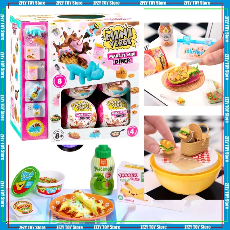 

MGA Miniverse Dinner Ball Gourmet 4-го поколения, пищевая слепая коробка, Mga Food Play, мини-мяч «сделай сам», загадочная коробка, шарики, детские подарочные игрушки