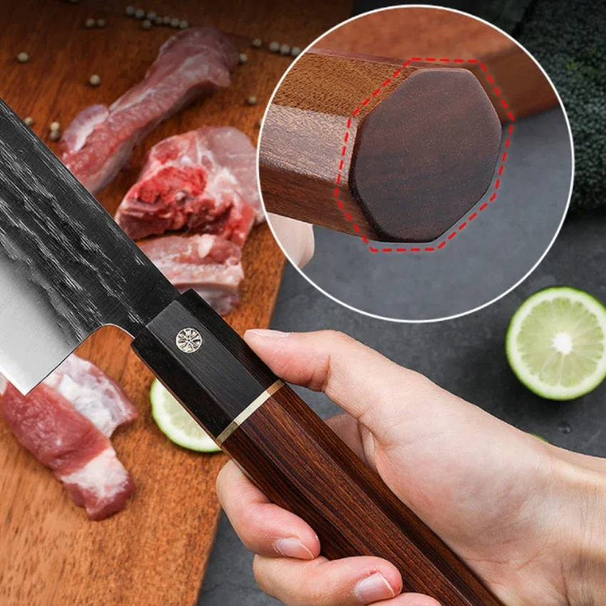 Japanese Chef Knife Meat Cleaver Sushi Sashimi Knife Hand Forged Butcher Slicing Boning Utility Kitchen Knives Set Cooking Tool