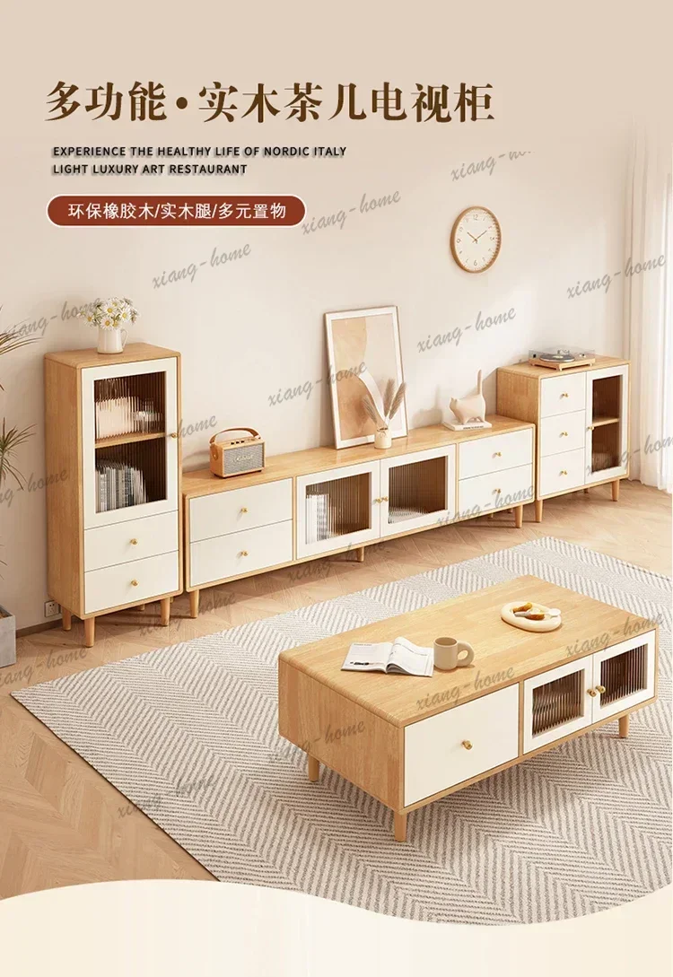 YJ Nordic Beauty Tv Stand Modern Simple Drawers Storage Tv Stand Trendy Luxury Mueble De Sala Modernos Living Room Furniture