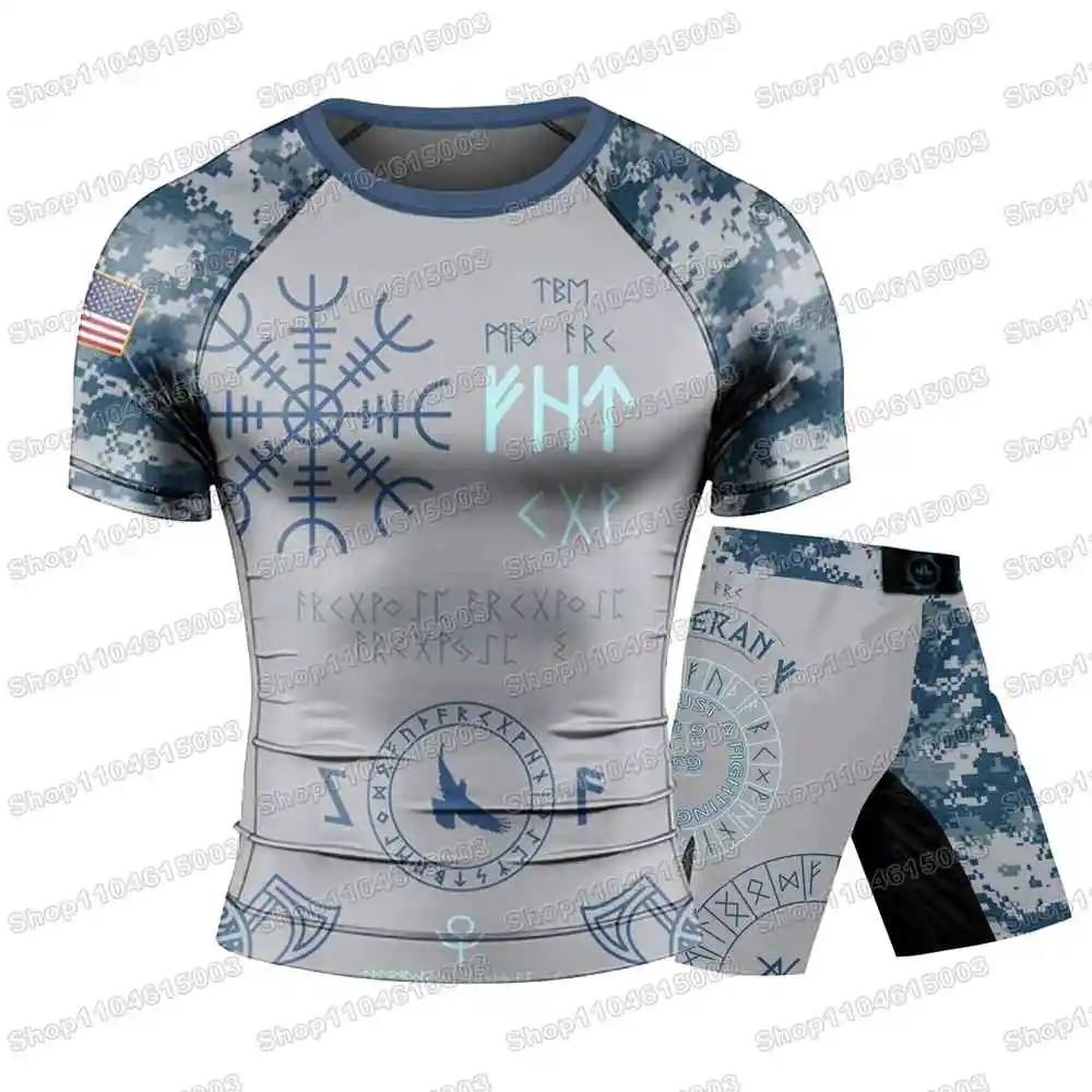 

Темно-синий ветеран, борьба, рашгард, трикотаж для серфинга, пляжные рубашки, купальники, шорты для спортзала, MMA BJJ, мужские комплекты для фитнеса для джиу-джитсу