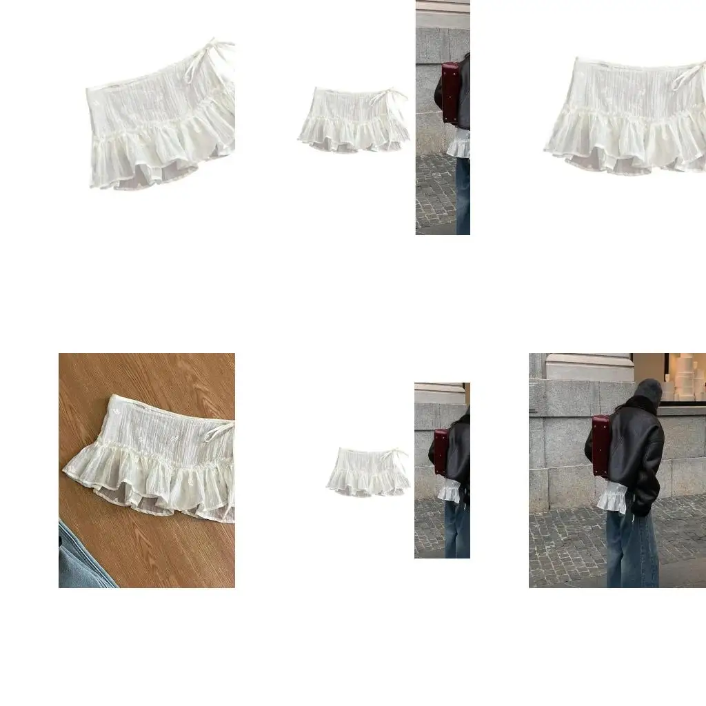 

Ruffle Lace Shirt Extenders for Women Adjustable Layering Fake Top Underskirts