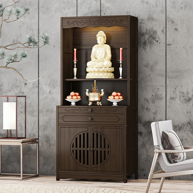 New Chinese style vertical cabinet, shrine, shrine, bodhisattva cabinet, Buddha cabinet, Buddha platform, household, modern