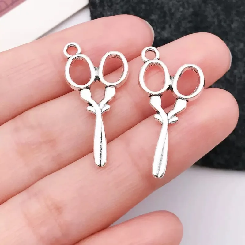 270 Stück antiksilberfarbene Scheren-Anhänger, 30 x 14 mm, DIY-Halsketten, Ohrringe, Schmuckherstellung # 4275 – Detail 1