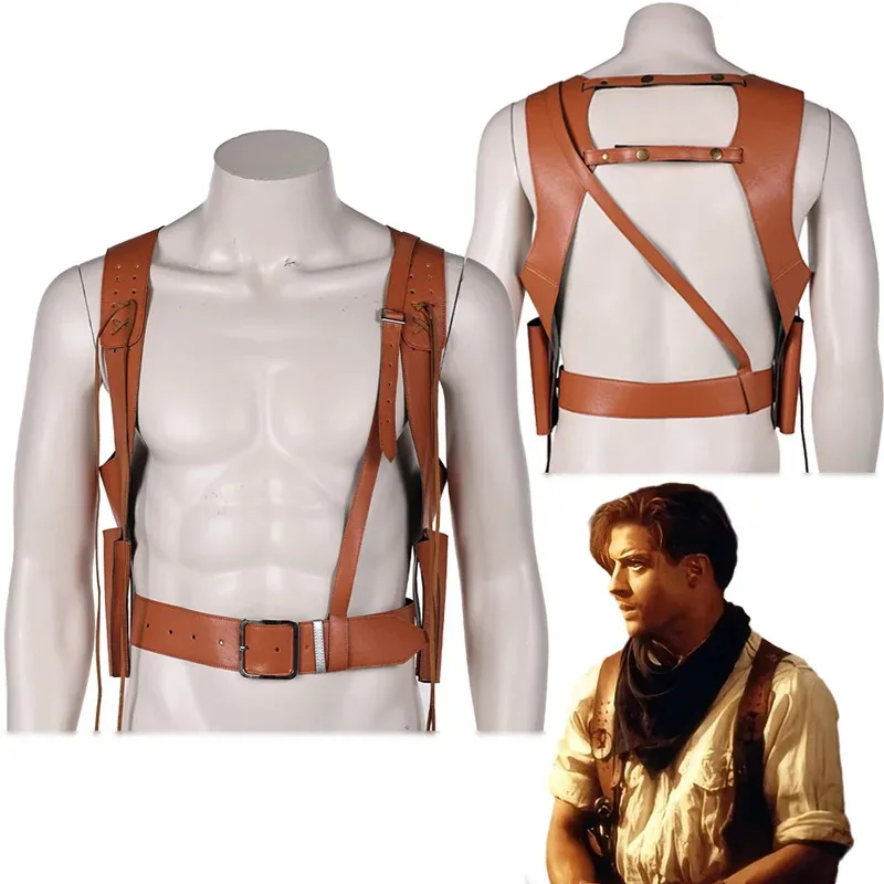COSda@Fancy Dress Rick O Connell Suspender Harness Holster For Men Waist Belt 1997 Movie Mummy Cosplay Costume Accessories Man P