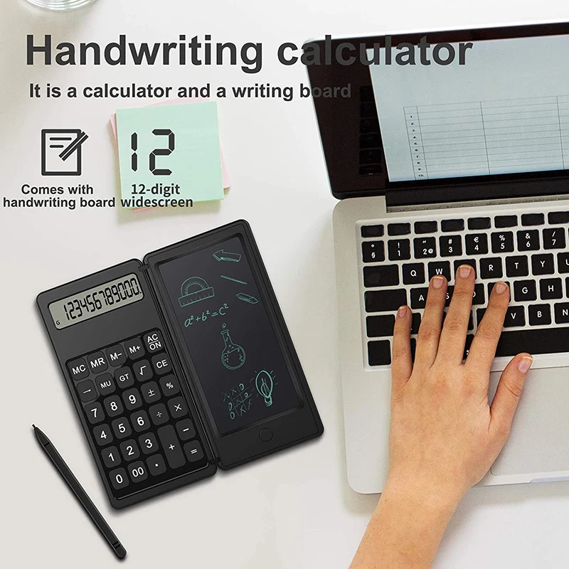 Small Calculator Handwriting Notepad, 10-Digit Screen Classroom Must Haves for Middle High School Supplies University Tools 전자기기