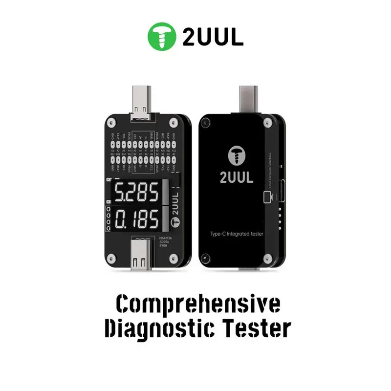 2UUL PW32 Comprehensive Tester Real-time Charging Detection of Type-C Port for Rapid Fault Location Tail Plug Detection Tool