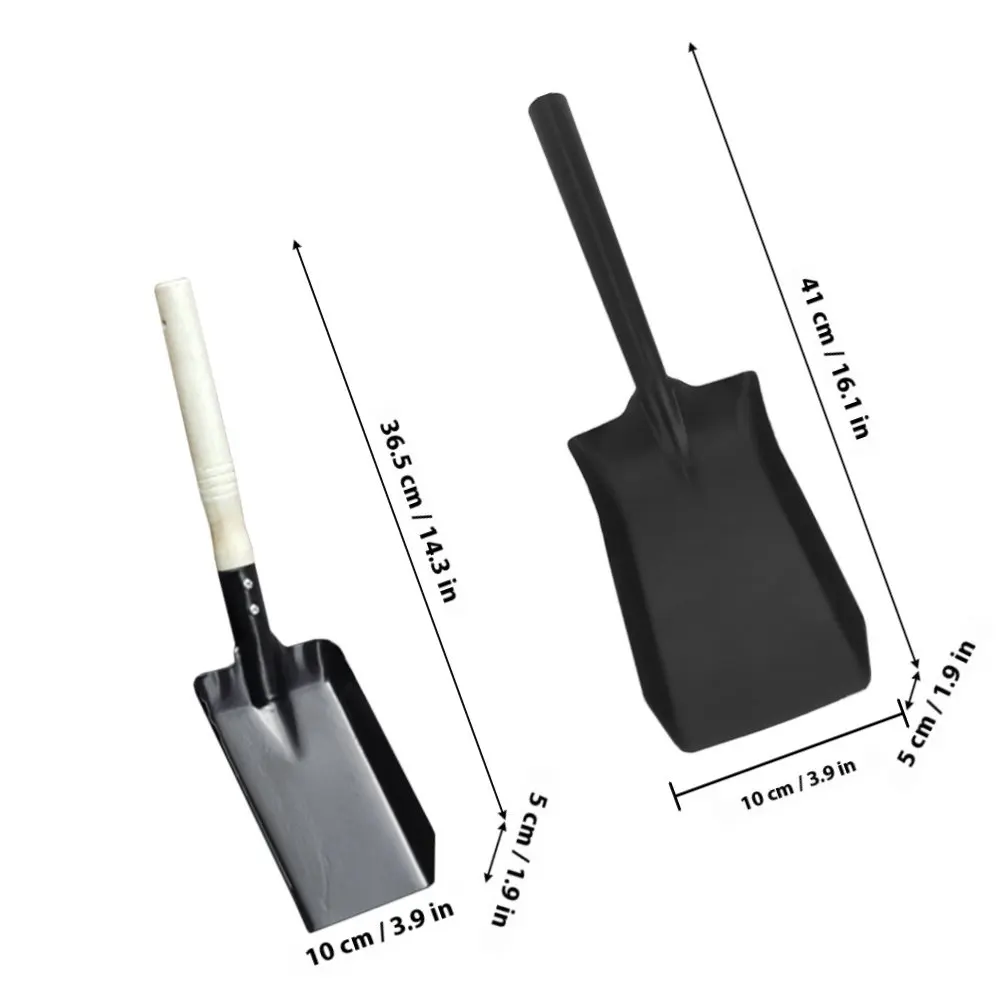 2Pcs Mini Garden Iron Shovel Durable Farming Spade for Seedlings Transplanting Weeding Ice Snow Tool Iron Shovel