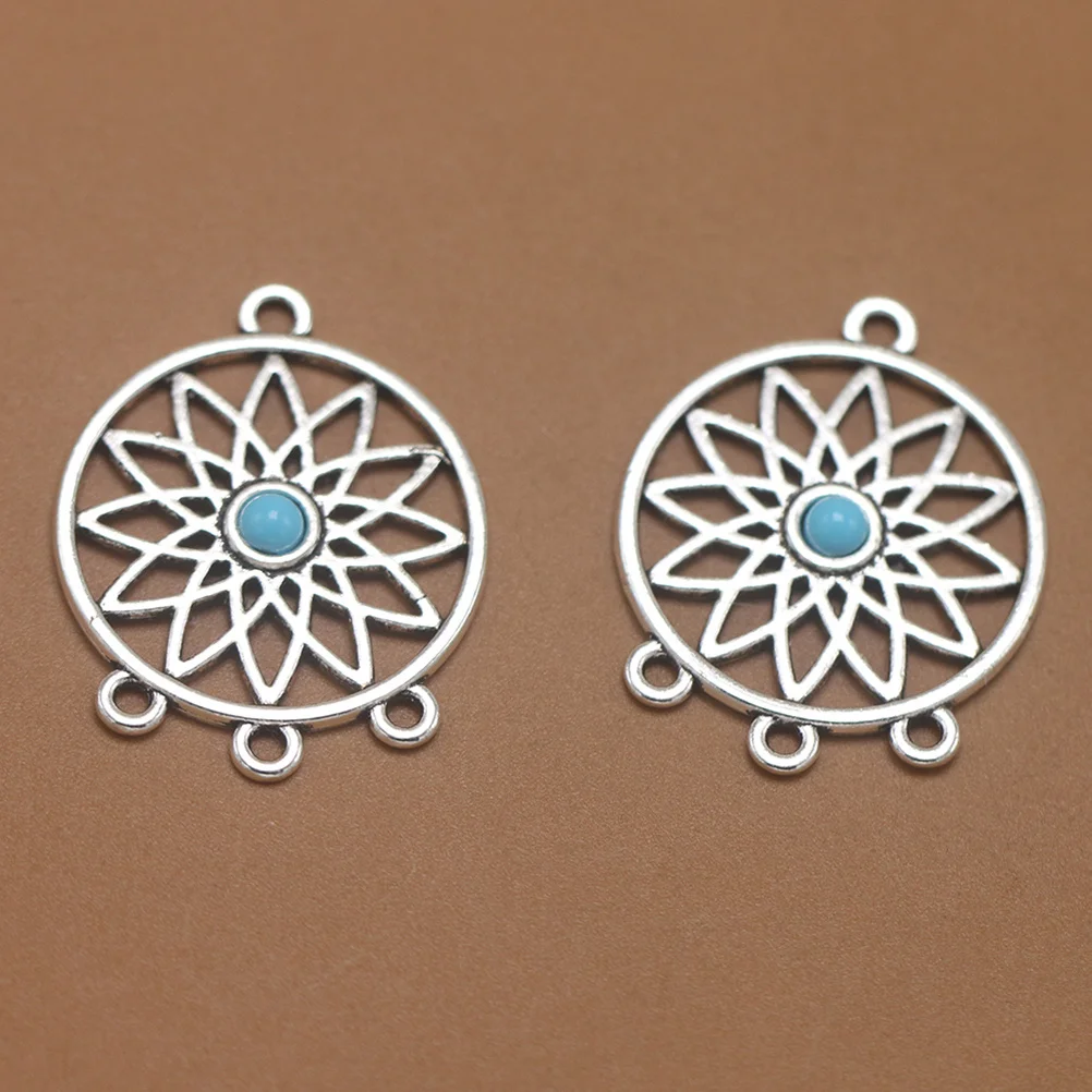 

20 шт., бирюзовые полые подвески в виде Ловец снов, подвески для ожерелья, браслета, аксессуары для самостоятельного изготовления ювелирных изделий