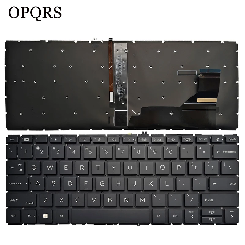 Imagem -05 - Teclado do Portátil dos Eua com Luz de Fundo sem Moldura hp Elitebook X360 830 g7 g8 Novo