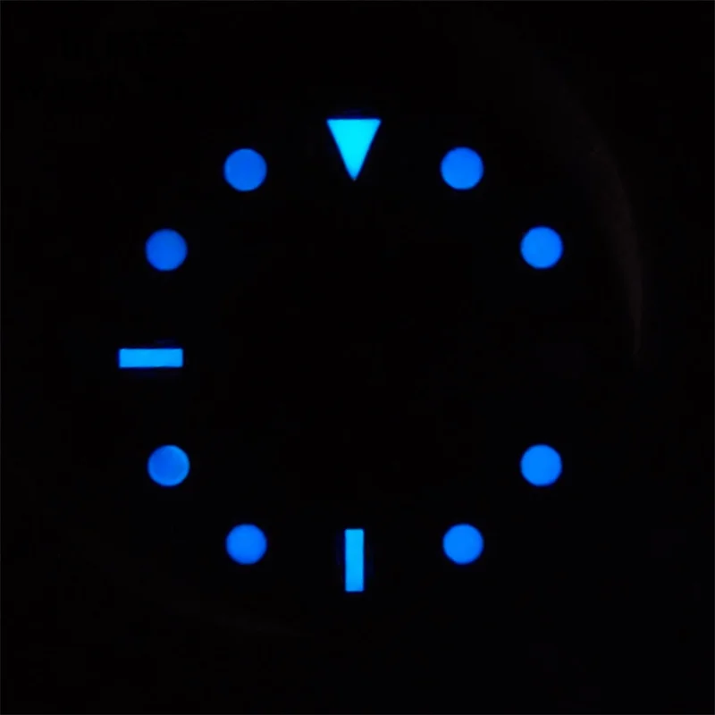 قرص ساعة مضيء للحركة ، أسود ، أبيض ، أزرق ، أخضر ، NH34 ، 29