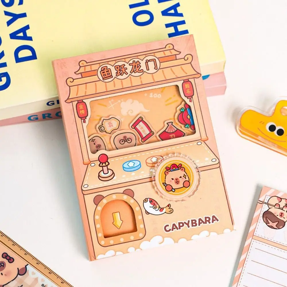 แบบพกพาสีหน้าภายใน Capybara โน้ตบุ๊ค Gashapon Mahines น่ารัก Notepad ขนาดเล็กไดอารี่การ์ตูนสแควร์การเขียน Pad Office