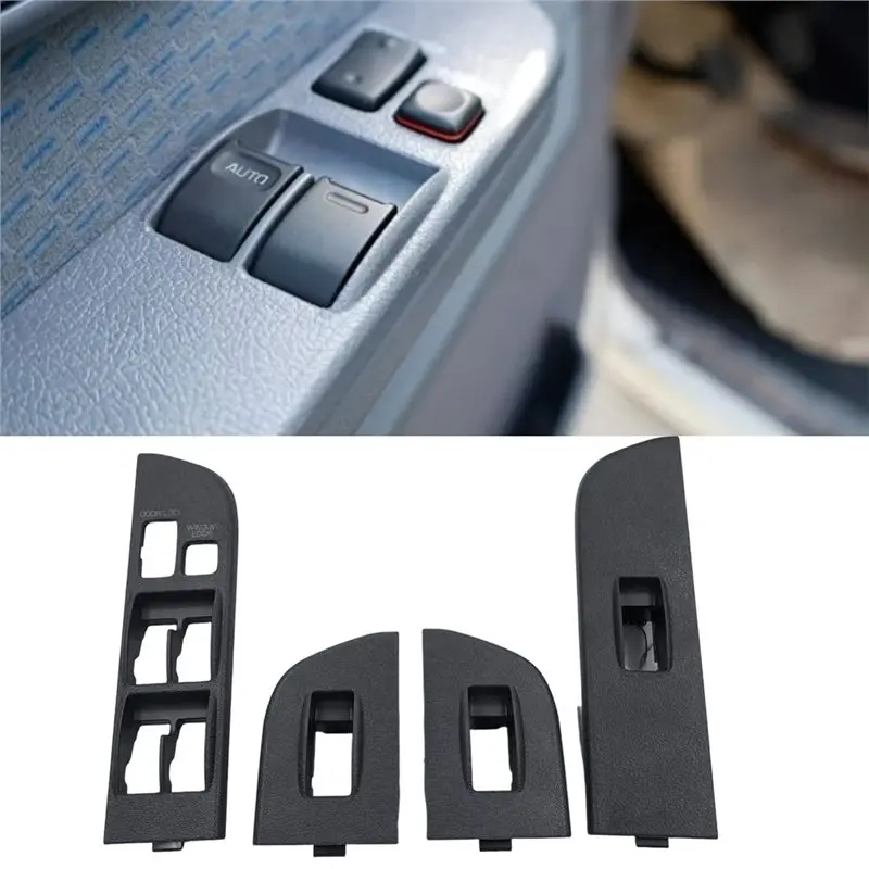 ABQB-For Toyota Land Cruiser 1990- 2004 4-Door Armrest Base Panel Window Switch Cover Replacement Part 74231-60050-B0 74232-6003