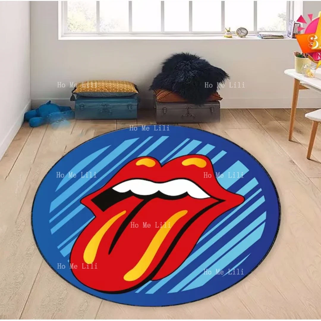 Lips Logo, Stones, Themed Rock Rug, Legend Bands, Popular Floor Home Decor Modern Custom Music Themed Carpet