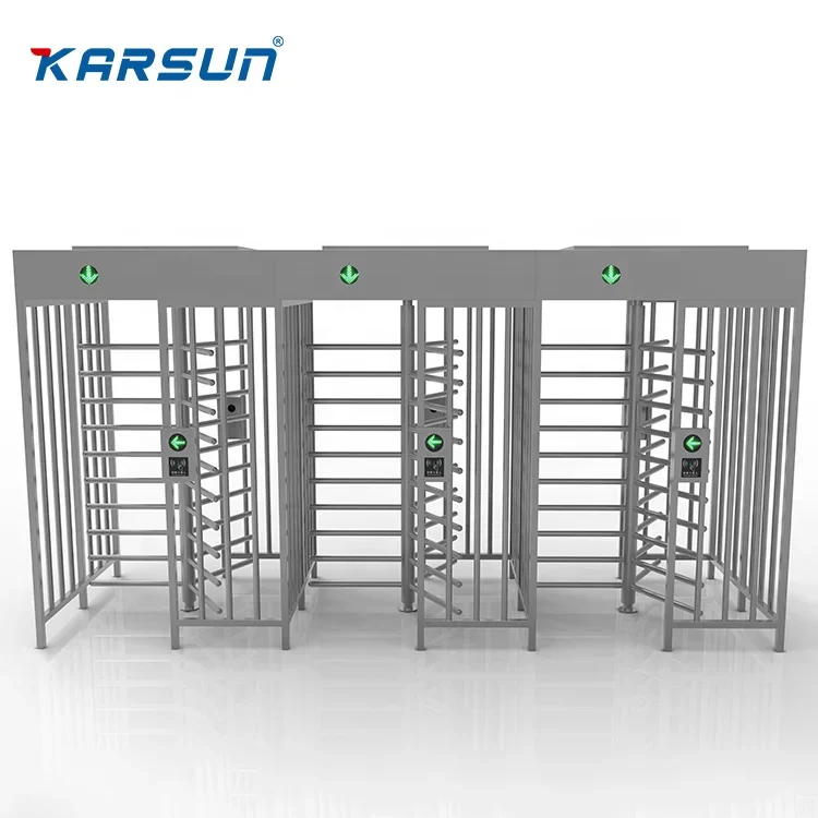 Controllo accessi porta con riconoscimento facciale RFID Tornello alto completo Cancello tornello a doppio canale a tutta altezza Cancello barriera QR Rfid