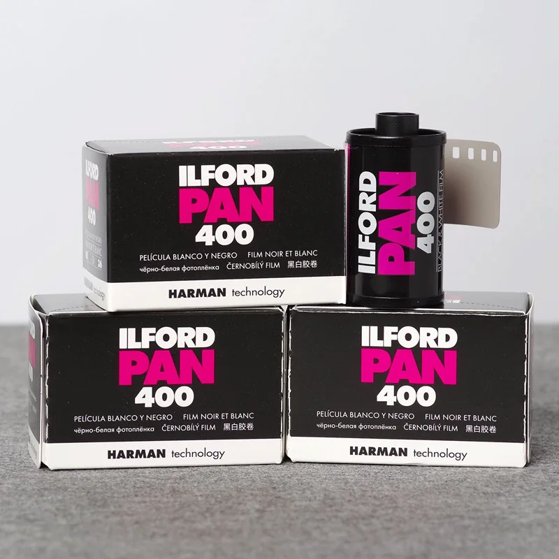 Original 1-10 Rolls ILFORD Black And White Film Pan 400 135 35mm B&W Negative Film 36 Exposure Film Camera（ Shelf life：2028）