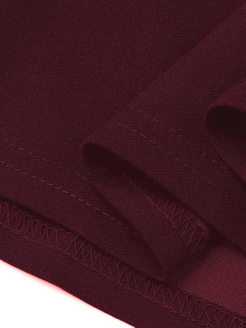 Elegantes Damenkleid mit Rundhalsausschnitt, Sommerkleid mit Schlitz, 3/4-Ärmeln, Knöpfen, für Büro und Arbeit, Figurbetontes Bleistift-Midikleid – Detail 8
