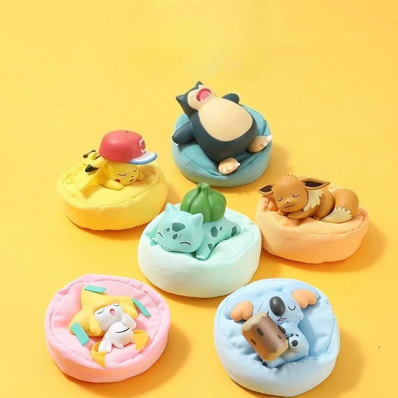 شخصيات الحركة اللطيفة من سلسلة البوكيمون المرصعة بالنجوم - بيكاتشو إيفي بولباسور سنورلاكس - لعبة زينة على شكل وحش أنيمي