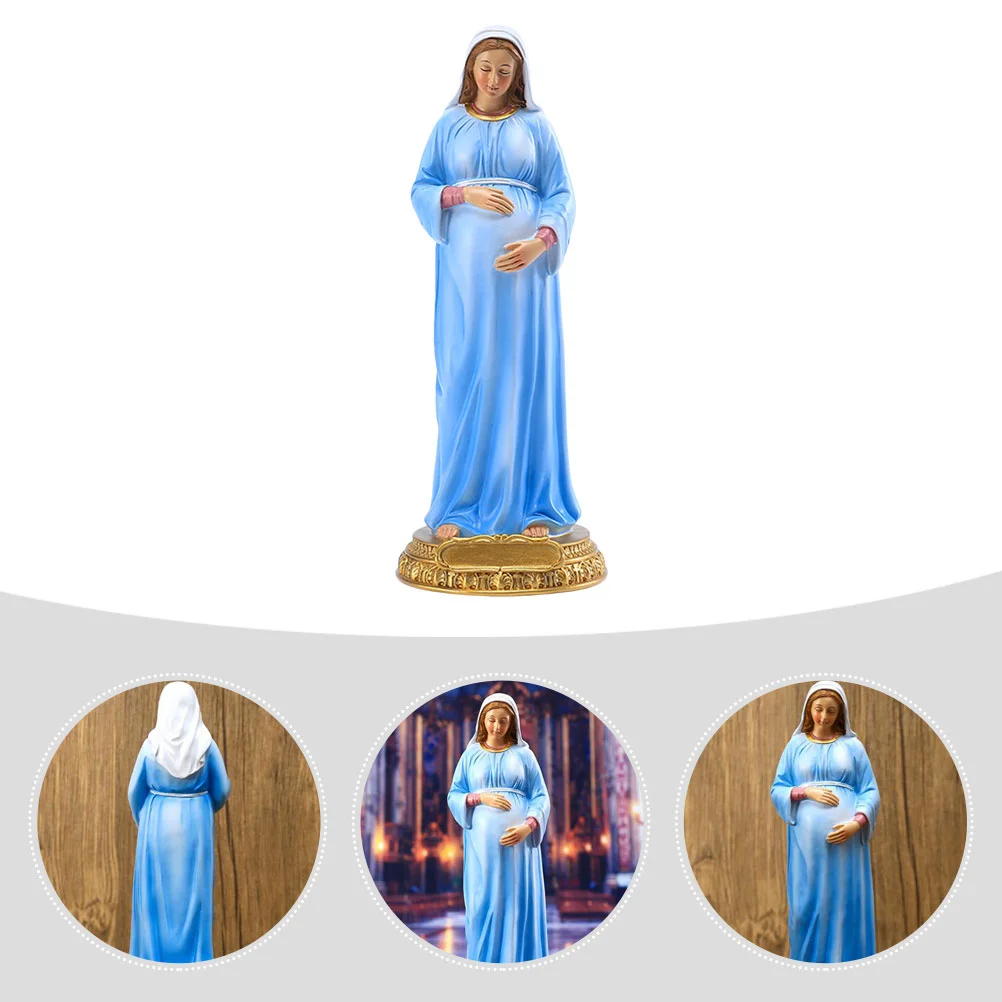 

Resin Virgin Mary Statue Decor Catholicism Adornment Elegant Resin Decoration Desktop naments Fine Craftsmanship