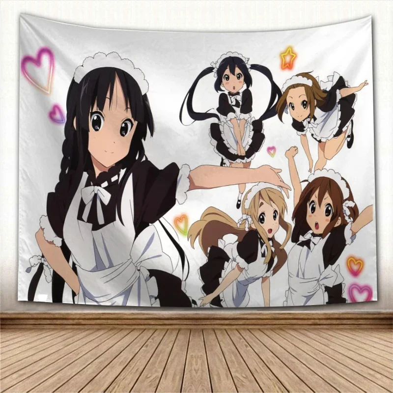 Anime Wall Hanging Tapestry Japan Kawaii New K-ON! Home Party Decorative Cartoon Game Photo Background Cloth Table