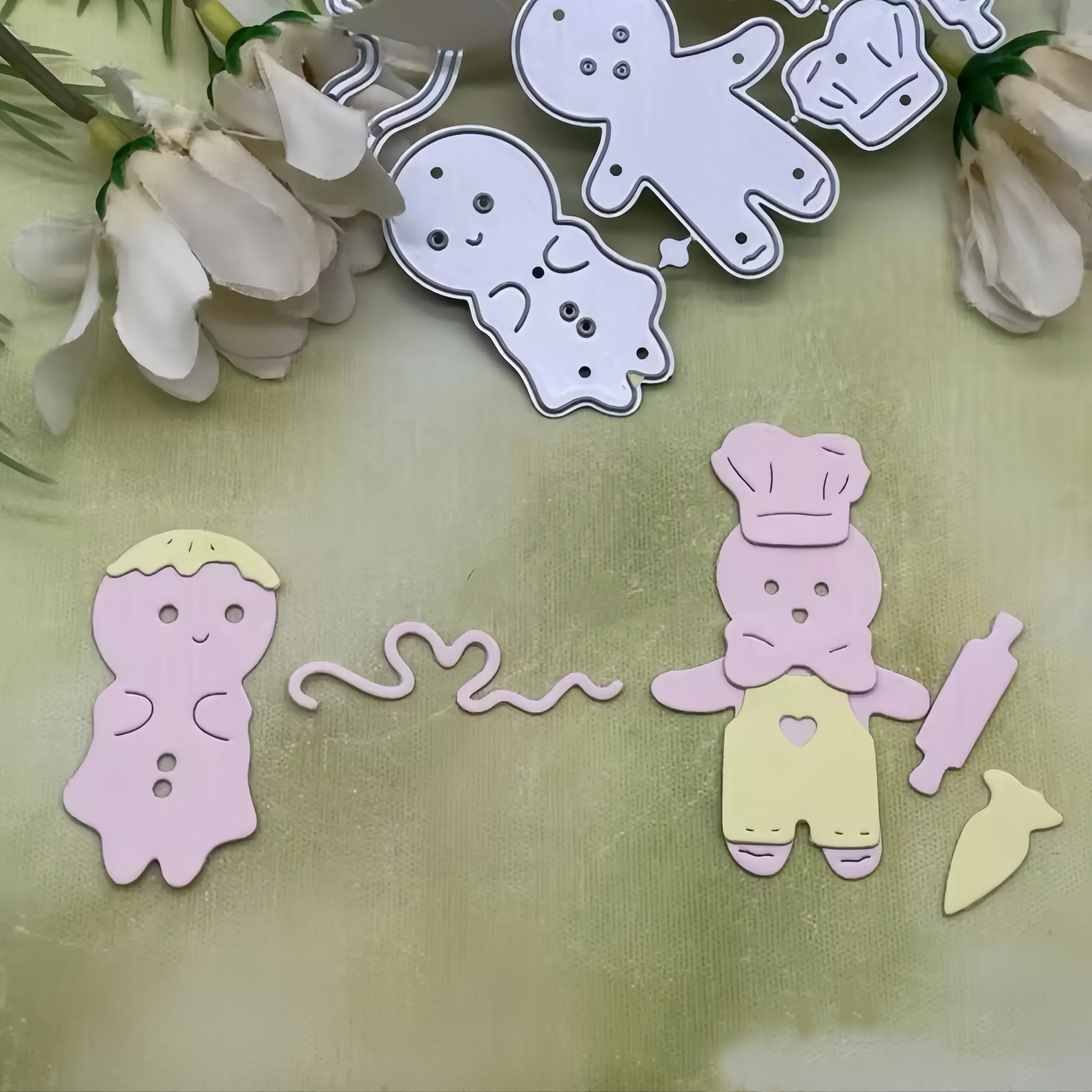 2025 New Arrival Christmas Gingerbread Man Metal Cutting Dies for Scrapbook Card Making Knife Mould Blade Punch Stencil Embossed