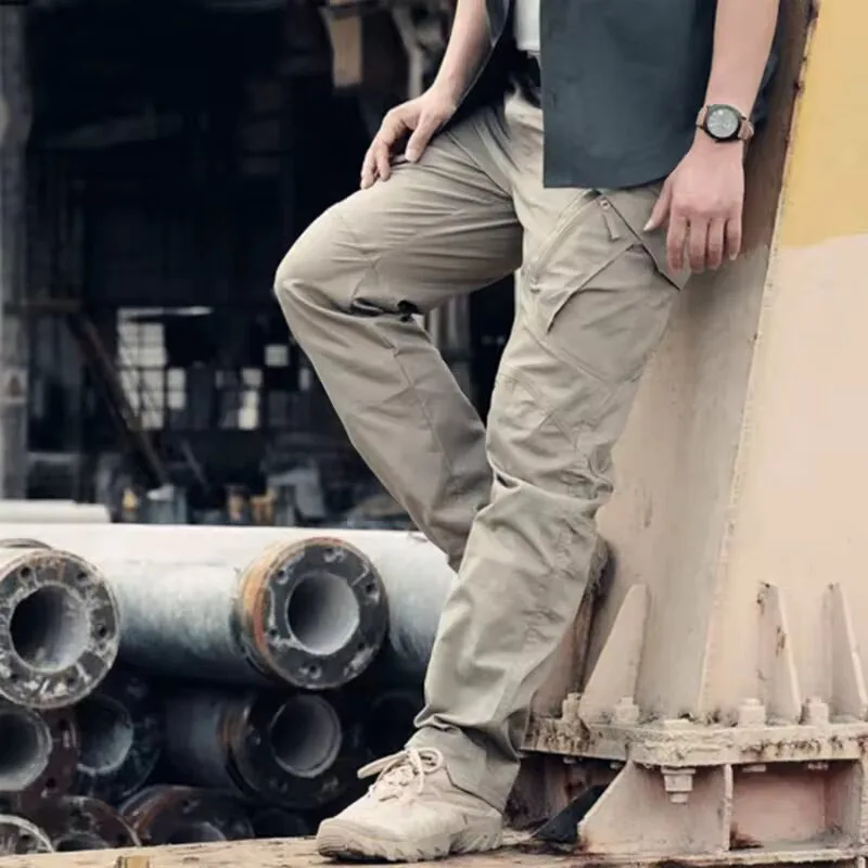 Taktische Cargohose für Herren, klassische Outdoor-Wanderhose, taktische Jogginghose, wasserdichte Hose mit mehreren Taschen – Detail 3
