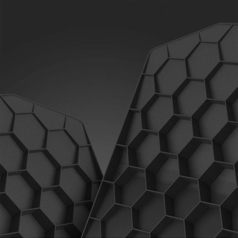 

3D Geometry Mouse Pad Wrist Rest Non Slip Ergonomic Silicone Cushion Comfortable Smooth Surface For Women Black Pc