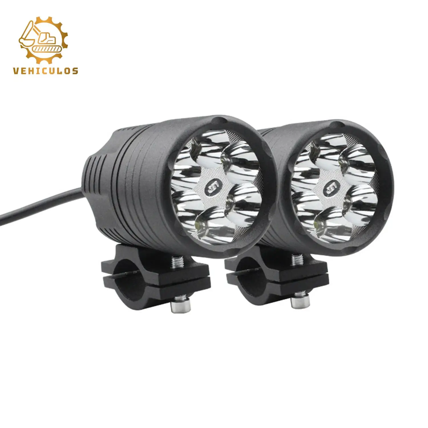 

2PCS 60W LED Motorcycle Headlights Universal Auxiliary Spotlight 12V 24V Super Bright 6000K IP67 Waterproof Driving Fog Lamps