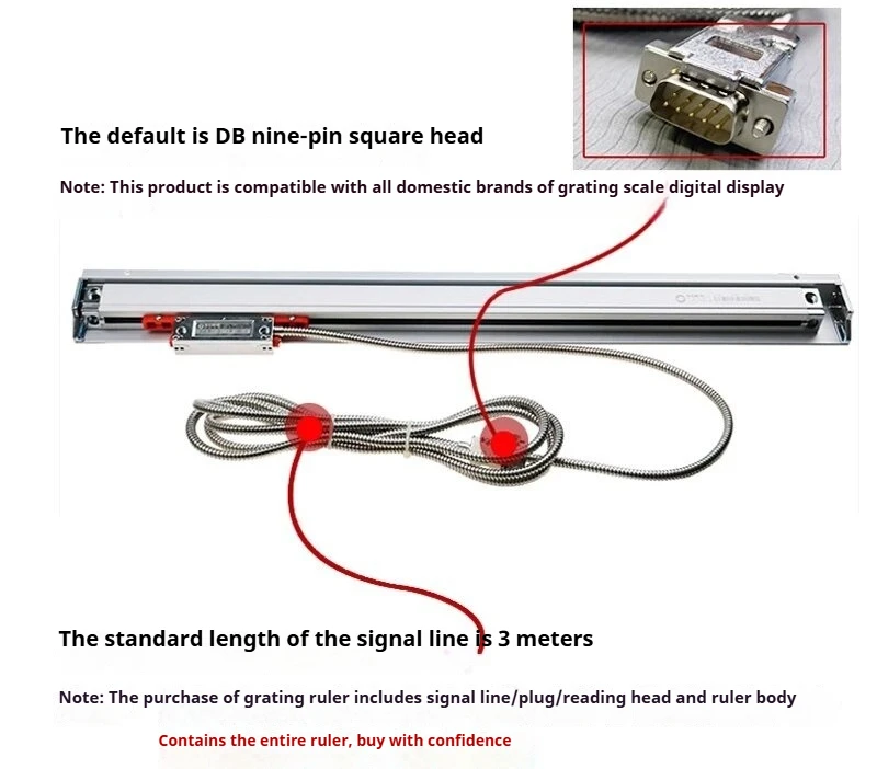KA300 820mm 870mm 920mm 970mm 1020mm Linear Encoder Bulk Price KA 300 Series 5um Resolution Linear Encoder for Grinding
