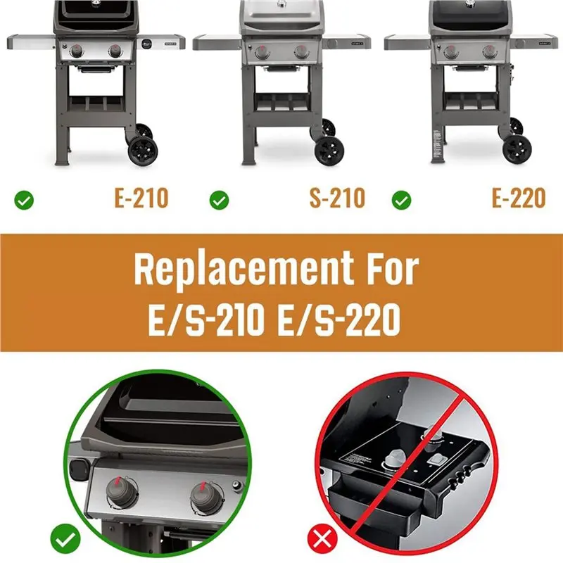 ABNM For Weber Spirit 2 Replacement Parts- 3 Pack 7635 Flavorizer Bar Grill Accessories - view 3