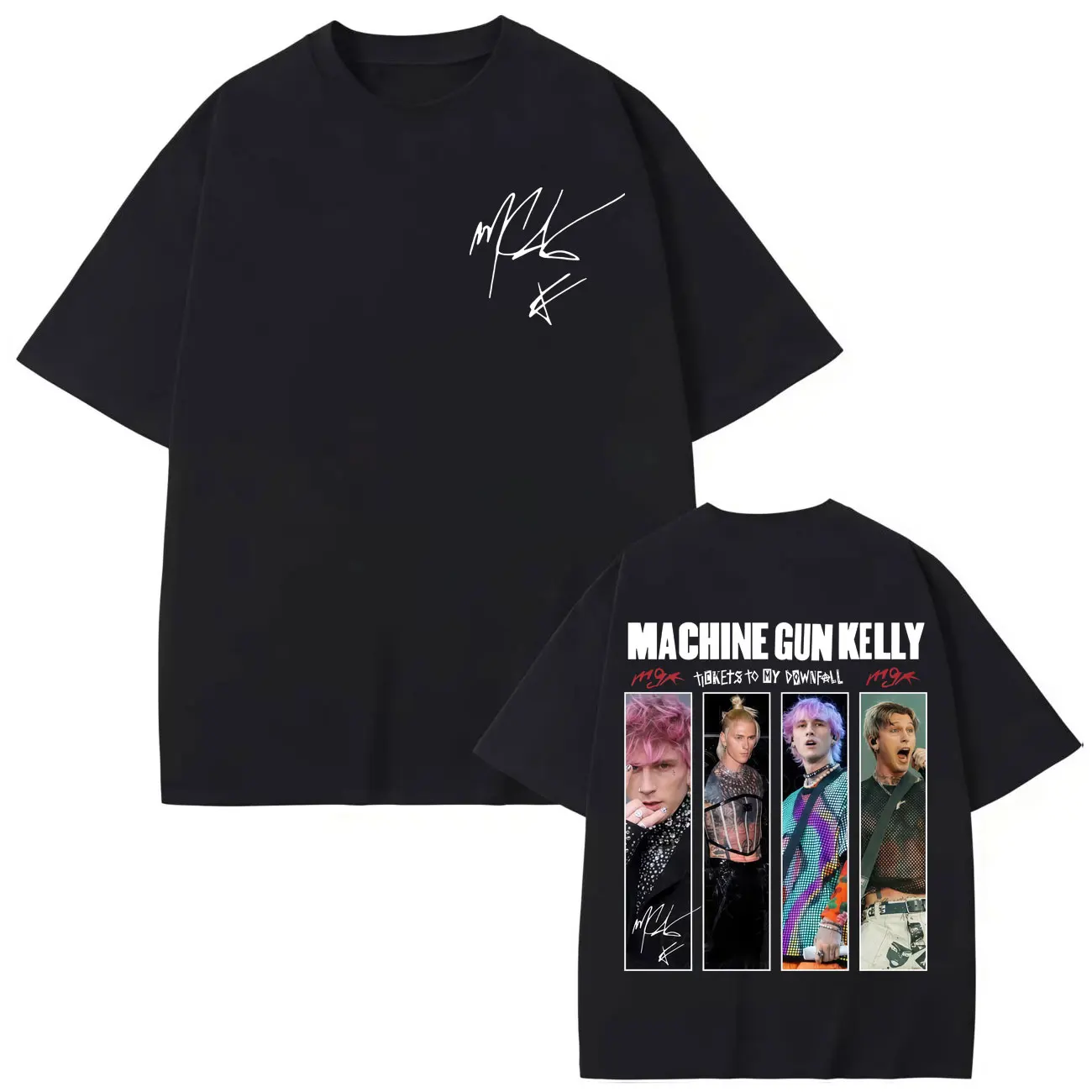 

Rapper MGK Lost Americana Tour 2026 Merch T Shirt High Quality Fashion Oversized T-shirts Men Women Casual Short Sleeve T-shirt